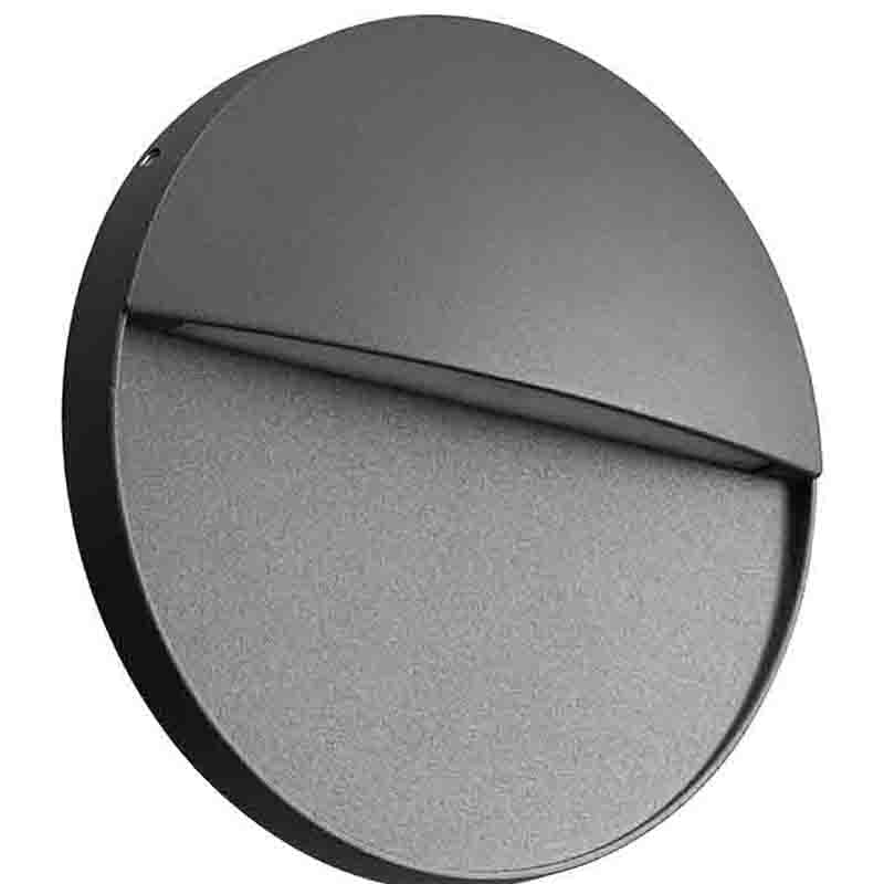 Encastré de mur Baker rond gris anthracite gm