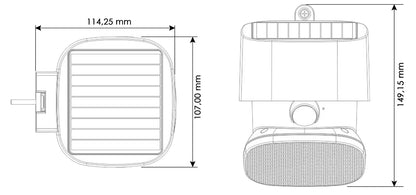 Applique solaire orientable  TWIST grise BFTWIST2