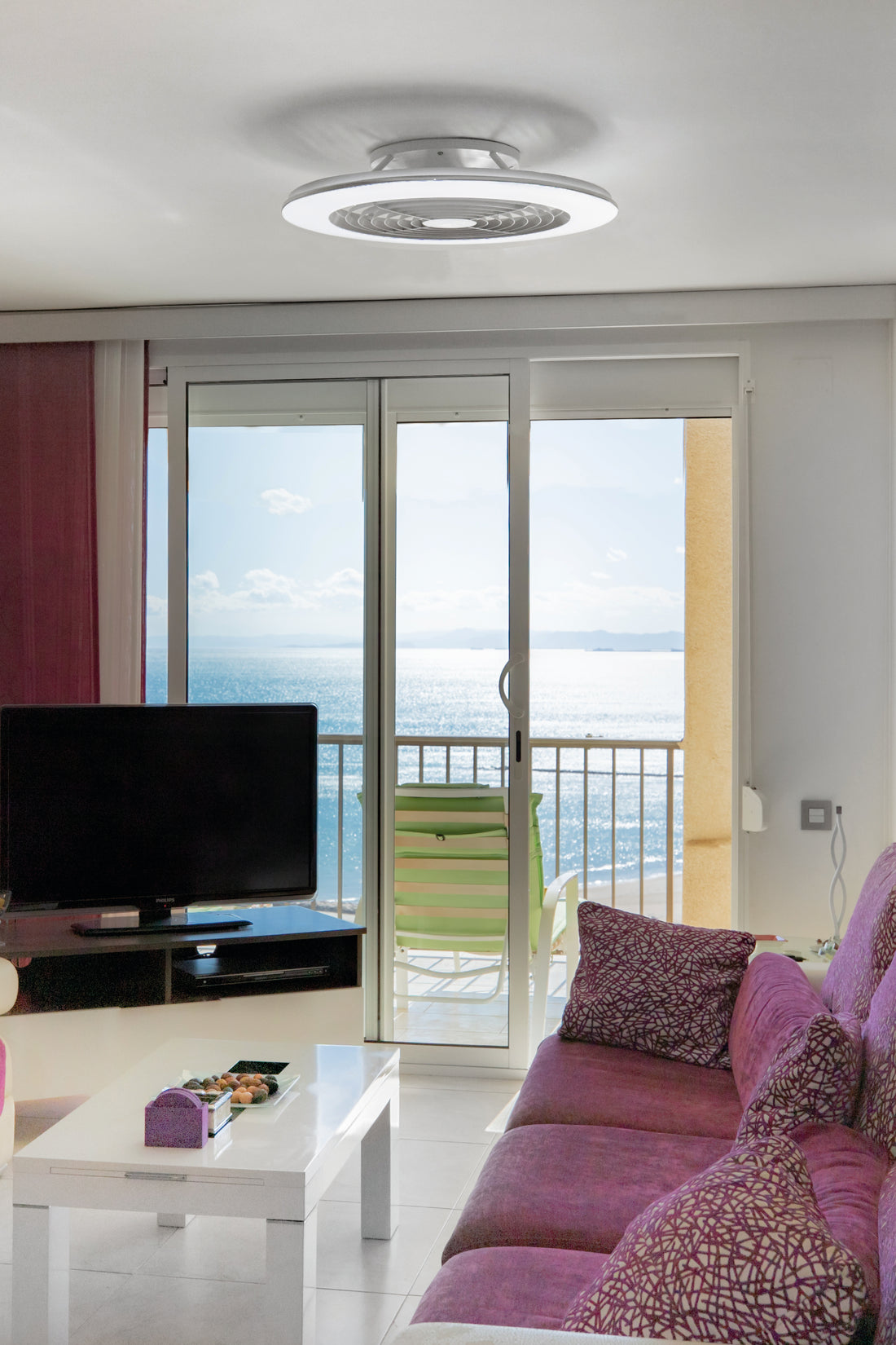 Plafonnier Alision XL gris argent Mantra 7491