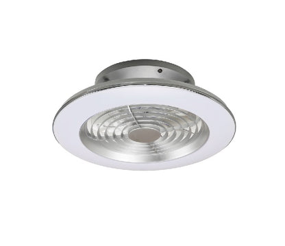 Plafonnier ventilateur Alisio gris argent