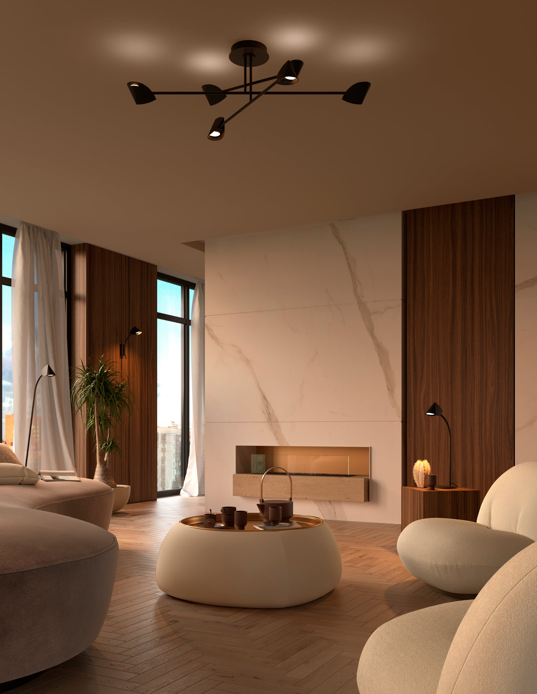 Plafonnier Capuccina 6L Mantra 7580