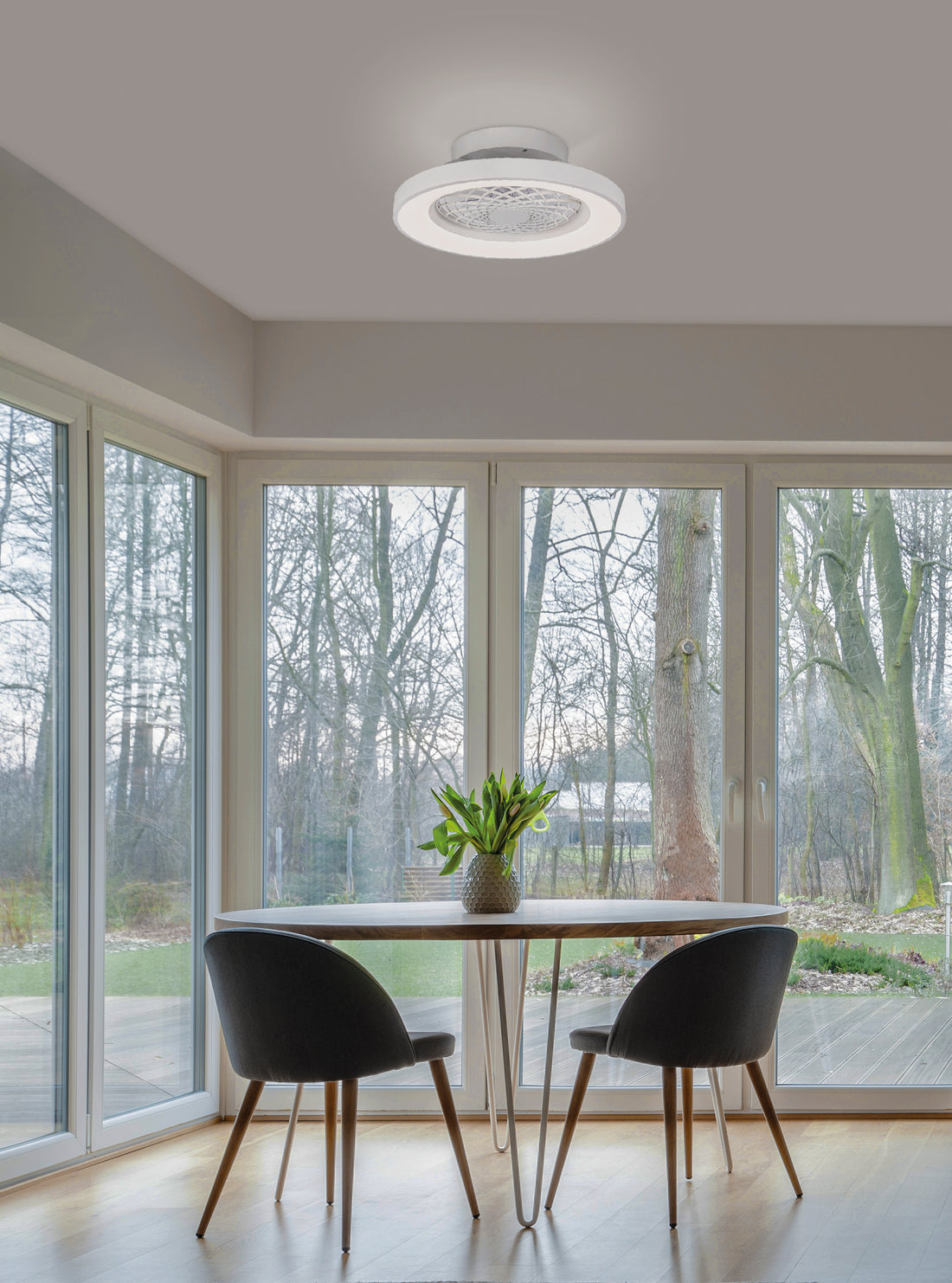 Plafonnier ventilateur Tibet mini blanc Mantra 7804 DISPONIBLE AOUT