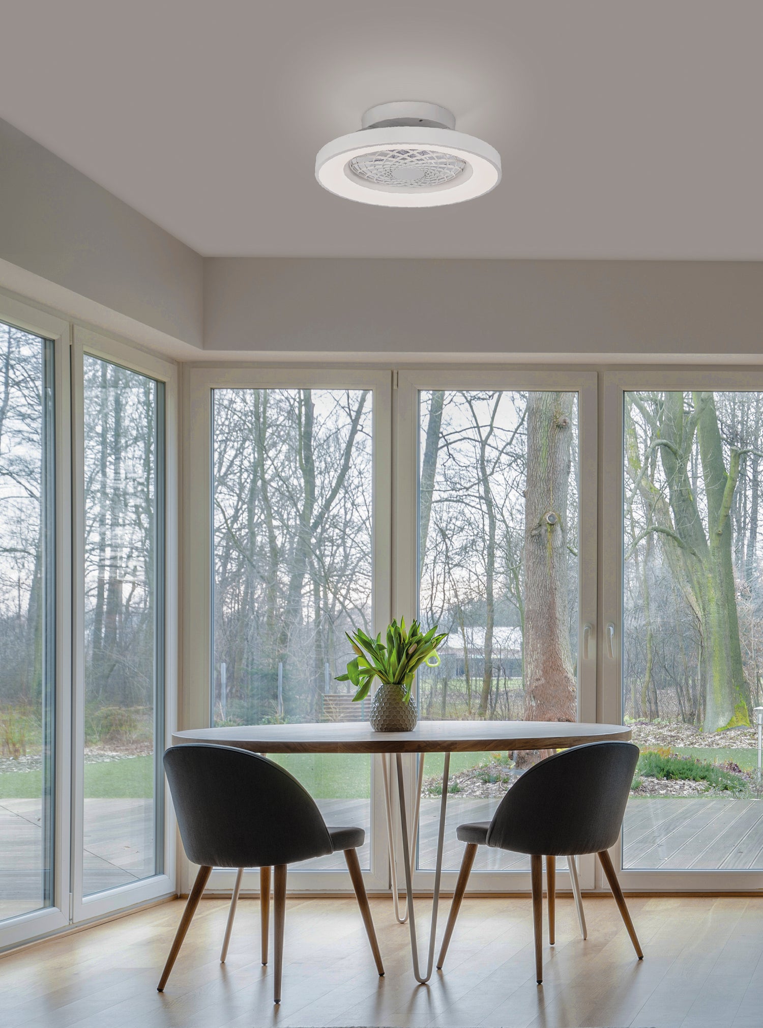 Plafonnier ventilateur Tibet mini blanc Mantra 7804 DISPONIBLE AOUT