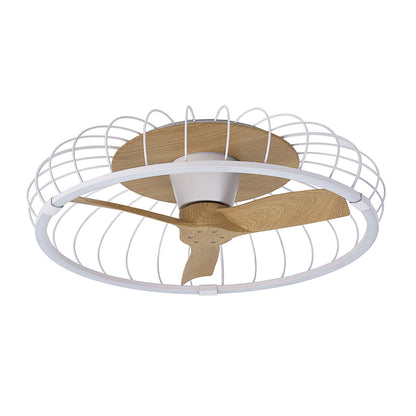 Plafonnier ventilateur Nature Blanc/bois Mantra 7809