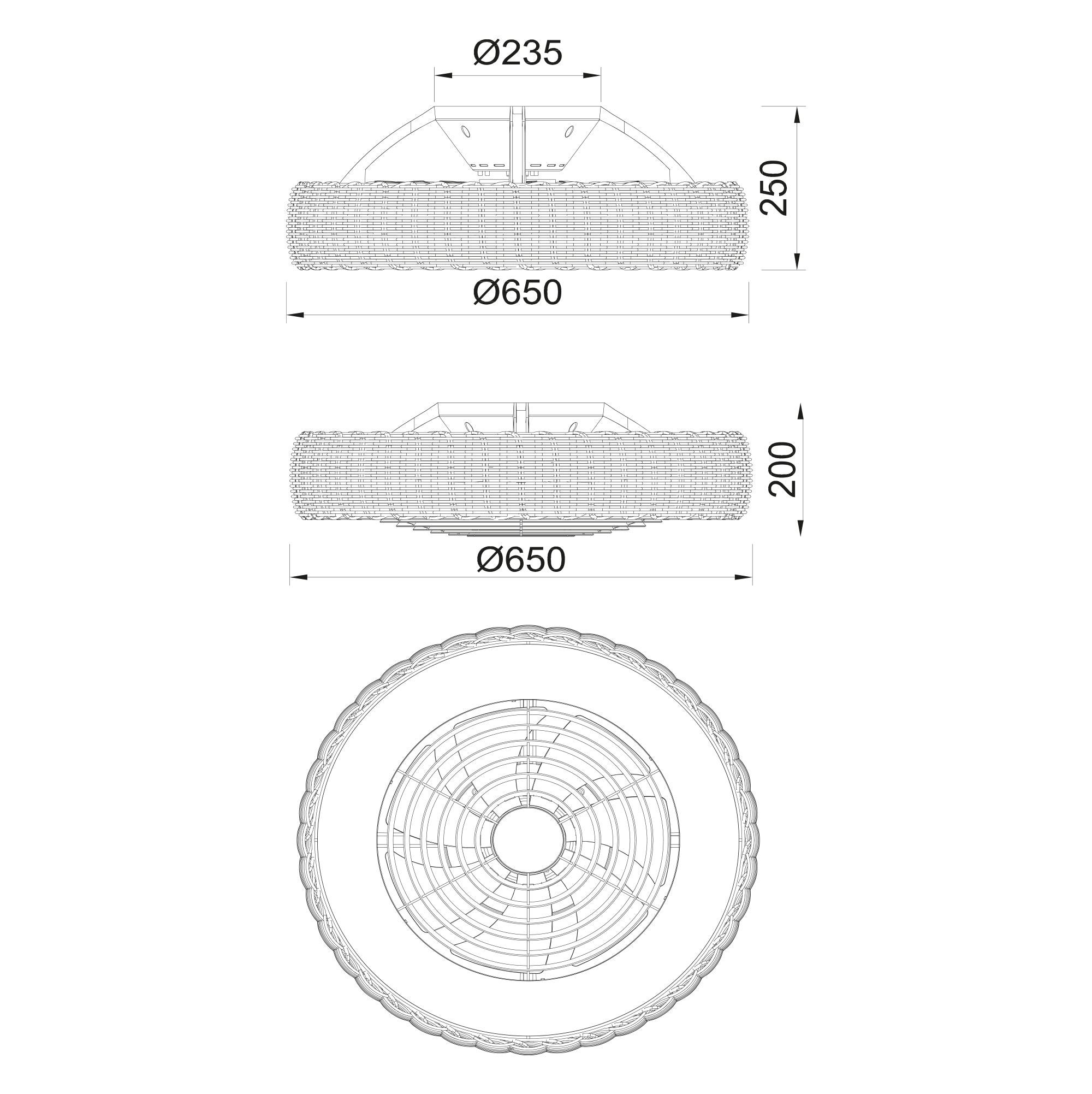 Plafonnier ventilateur mini Kilimanjaro Mantra 8226