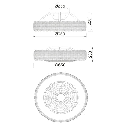 Plafonnier ventilateur mini Kilimanjaro Mantra 8226
