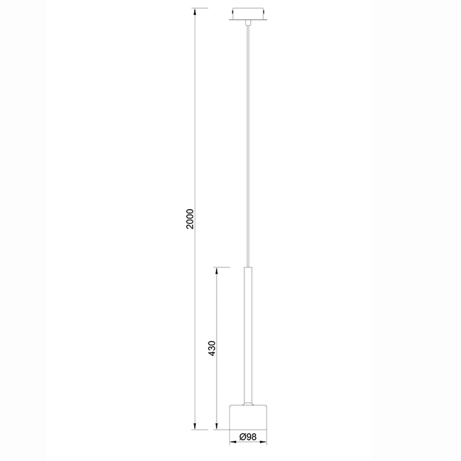Suspension TONIC verre transparent Mantra 7874