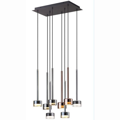 Suspension cascade base rectangulaire Tonic 8 lumières Mantra 7880
