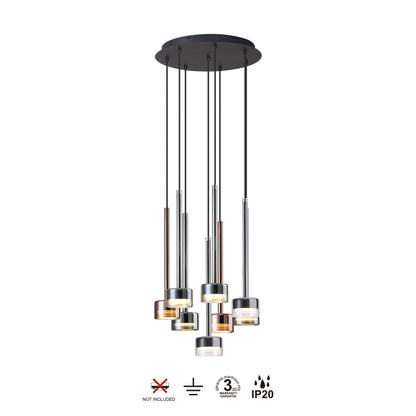 Suspension cascade TONIC 8 lumières D41 Mantra 7881