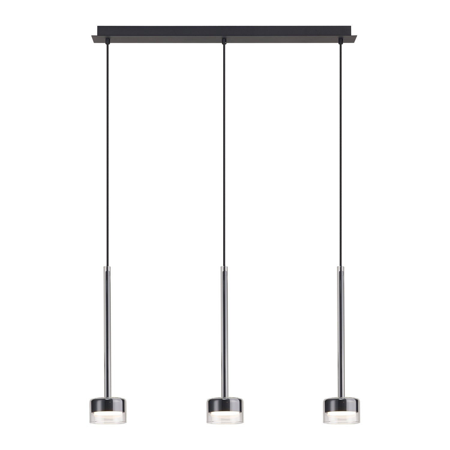 Suspension TONIC 3 lumières verres transparents Mantra 7882