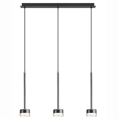 Suspension Tonic 3 lumières verres transparents Mantra 7882