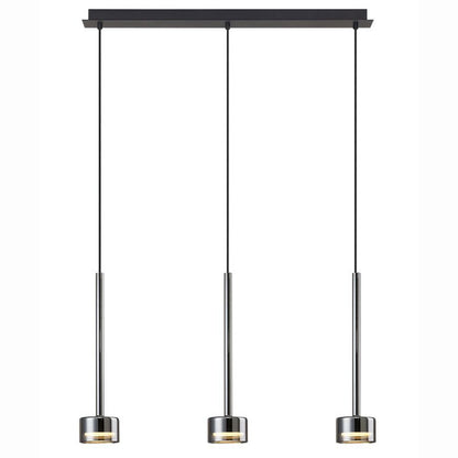 Suspension Tonic 3 lumières verres chromes L71,8 Mantra 7883