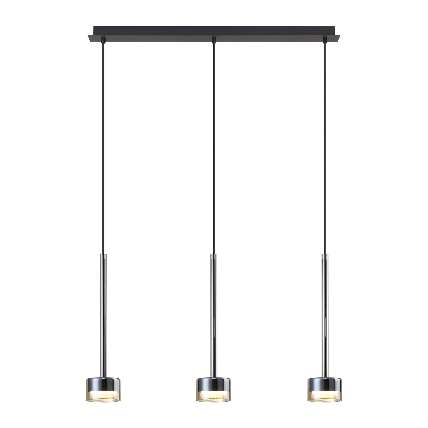 Suspension TONIC 3 lumières verres bronzes Mantra 7884