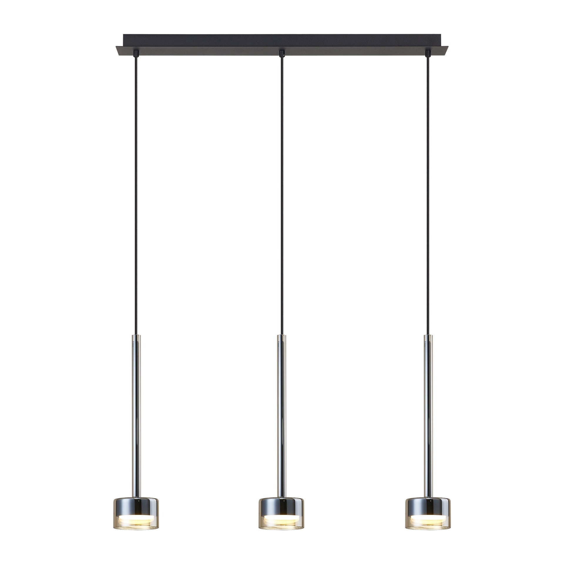 Suspension TONIC 3 lumières verres bronzes Mantra 7884