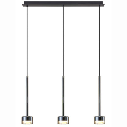 Suspension Tonic 3 lumières verres bronzes Mantra 7884