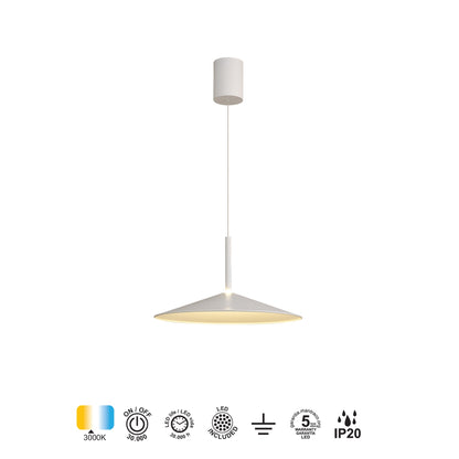 Suspension monte et baisse CALICE blanche D47,5 Mantra 7890