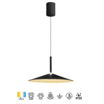 Suspension monte et baisse CALICE noire D47,5 Mantra 7891
