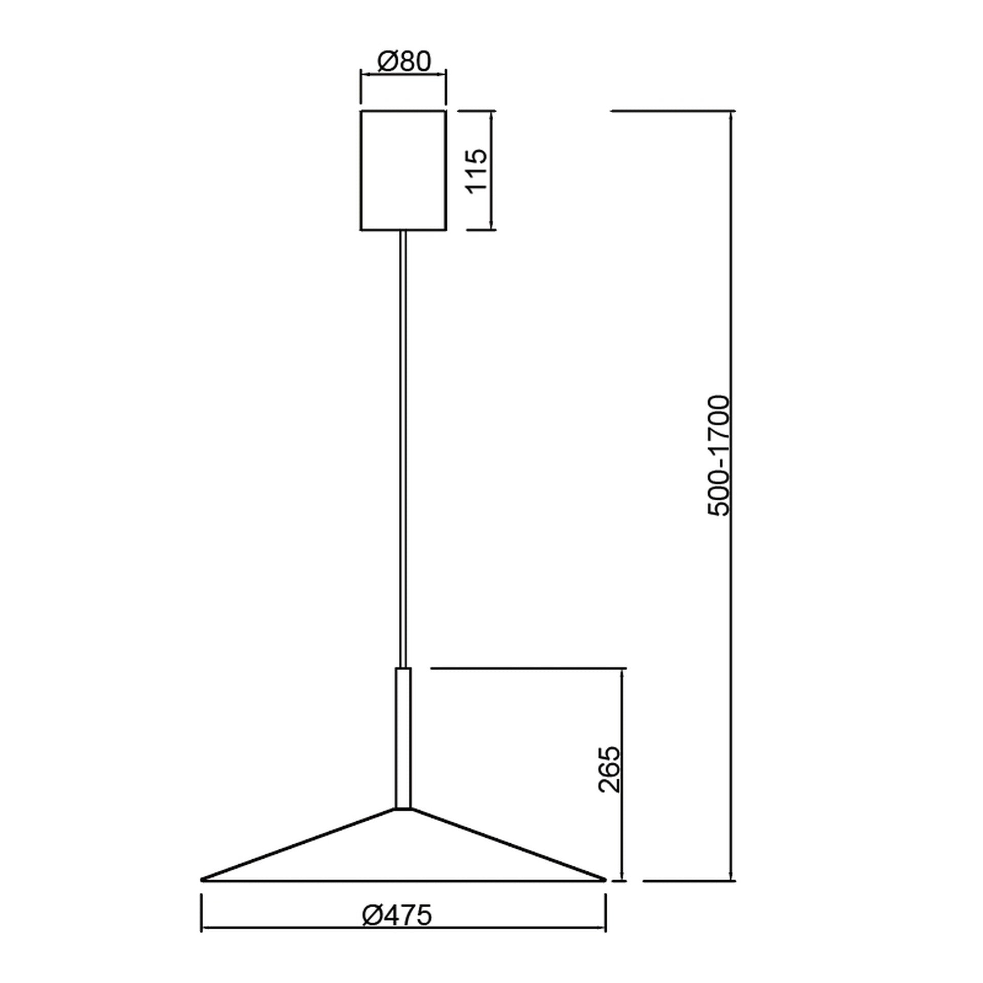 Suspension monte et baisse CALICE noire D47,5 Mantra 7891