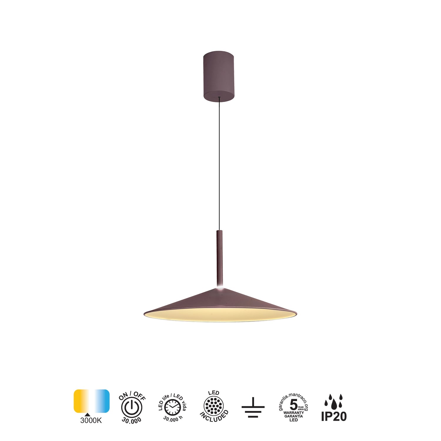 Suspension monte et baisse CALICE café D47,5 Mantra 7892
