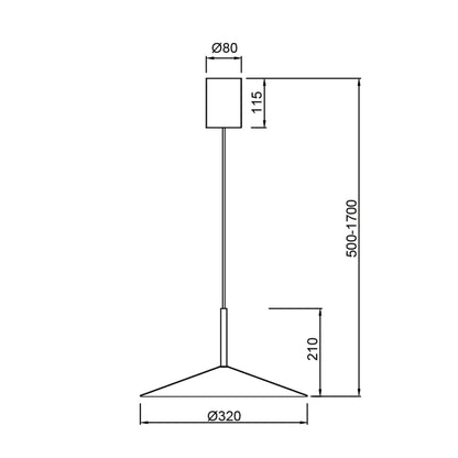 Suspension monte et baisse CALICE blanche D32 Mantra 7894