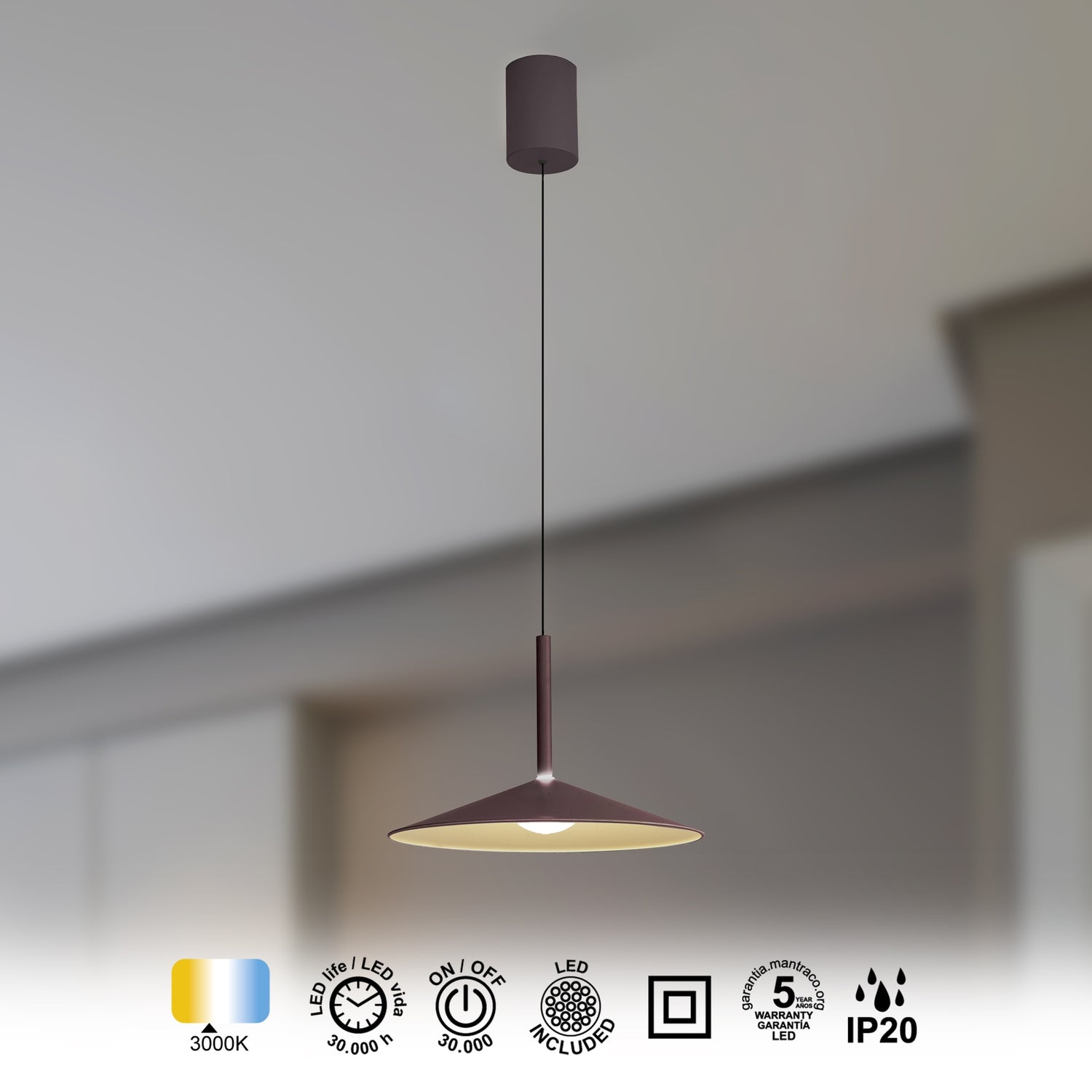 Suspension monte et baisse CALICE café D32 Mantra 7896