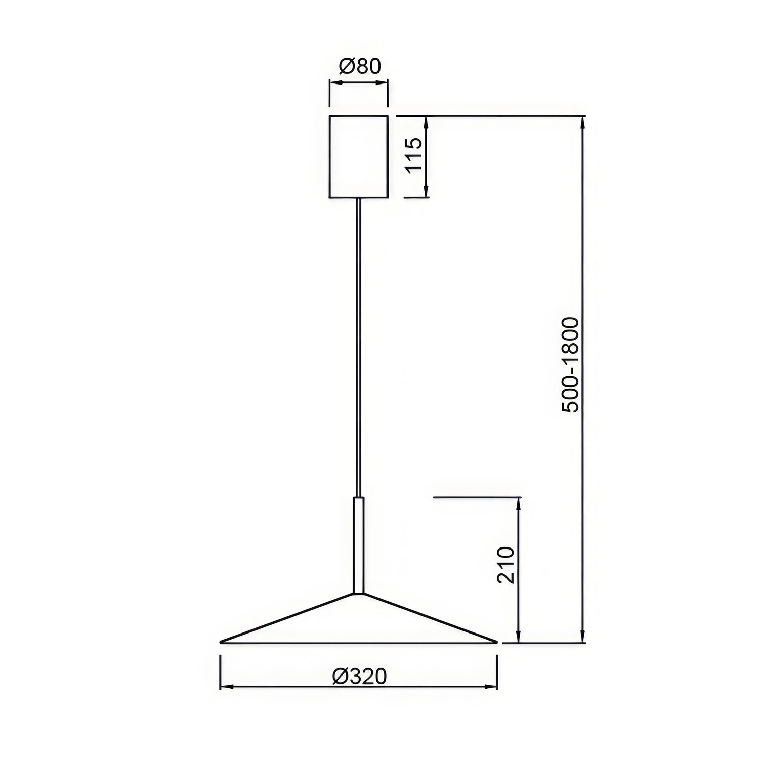Suspension monte et baisse CALICE café D32 Mantra 7896