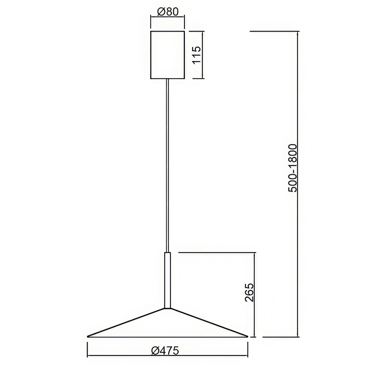 Suspension monte et baisse CALICE vert sauge D47,5 Mantra 7898