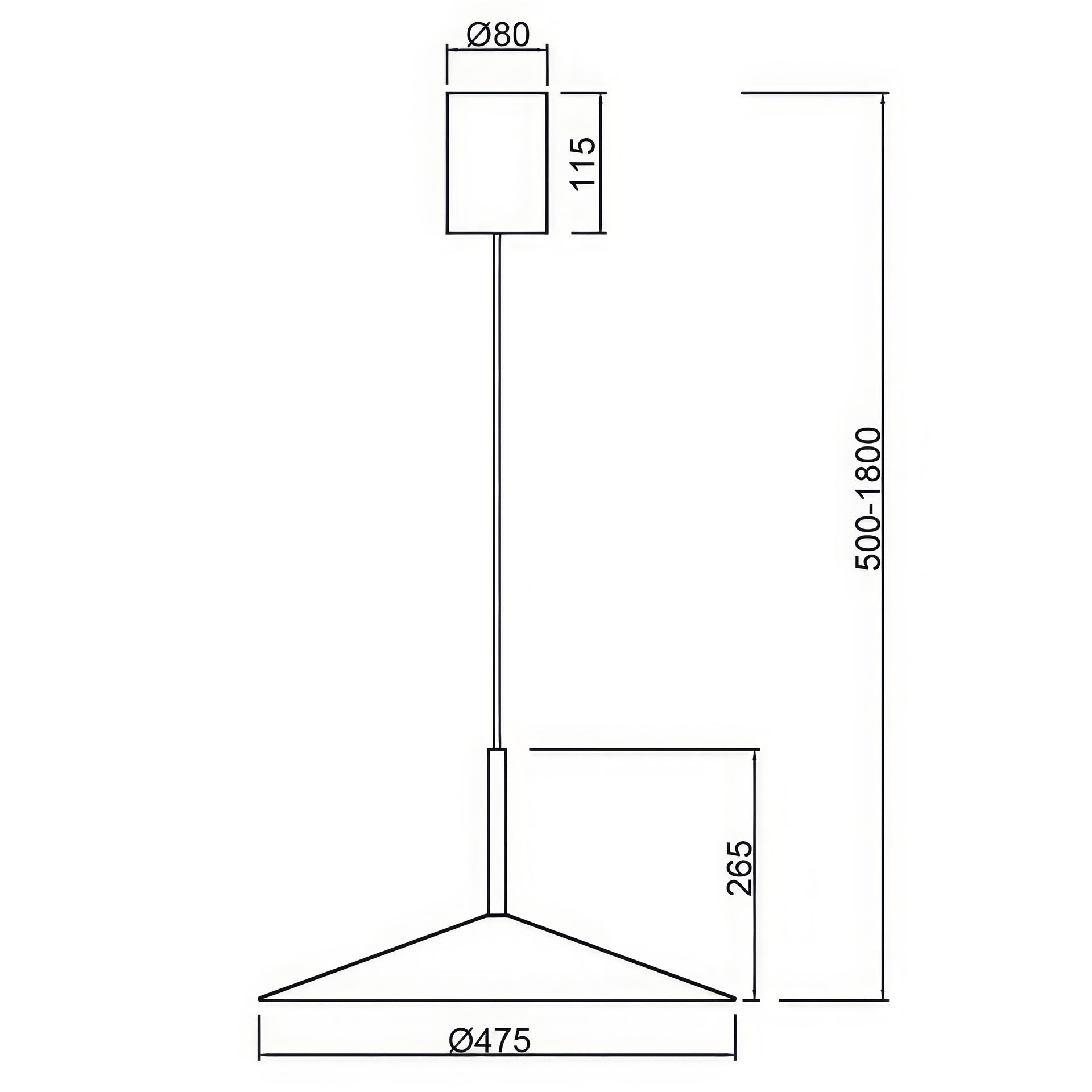 Suspension monte et baisse CALICE vert sauge D47,5 Mantra 7898