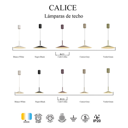 Suspension monte et baisse CALICE vert sauge D32 Mantra 7899