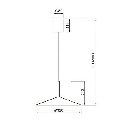 Suspension monte et baisse CALICE vert sauge D32 Mantra 7899