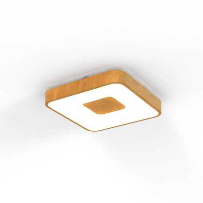 Plafonnier Coin Carré aspect bois Mantra 7924