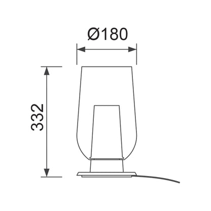 Lampe NORA noire H33,2 Mantra 8289