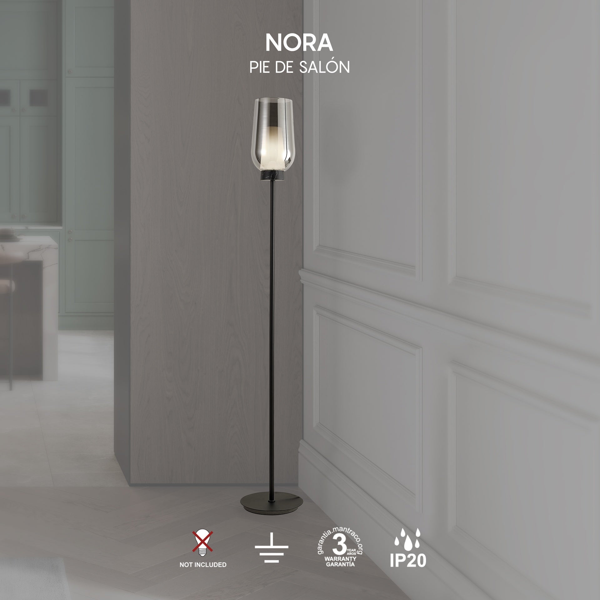 Lampadaire NORA noir H165 Mantra 8290
