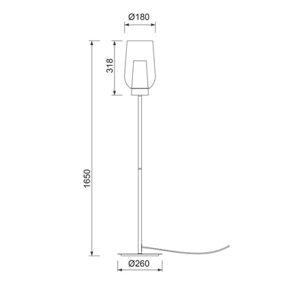 Lampadaire NORA noir H165 Mantra 8290