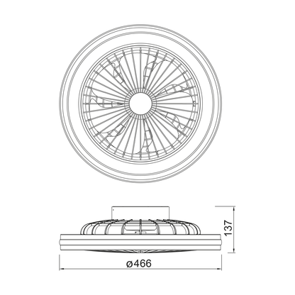 Plafonnier ventilateur Gamer blanc gm Mantra 7861