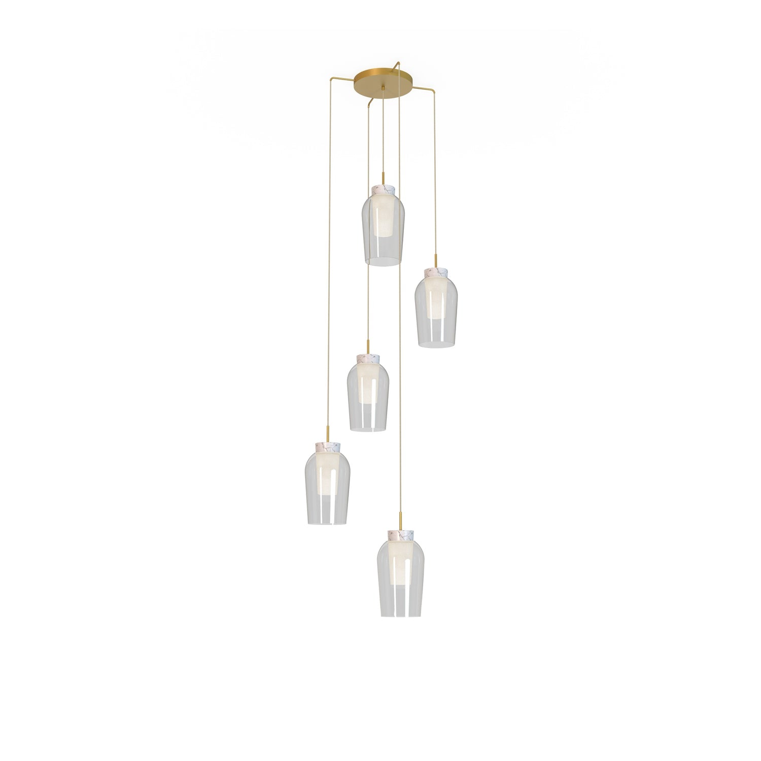 Suspension cascade NORA or 5 lumières Mantra 8395