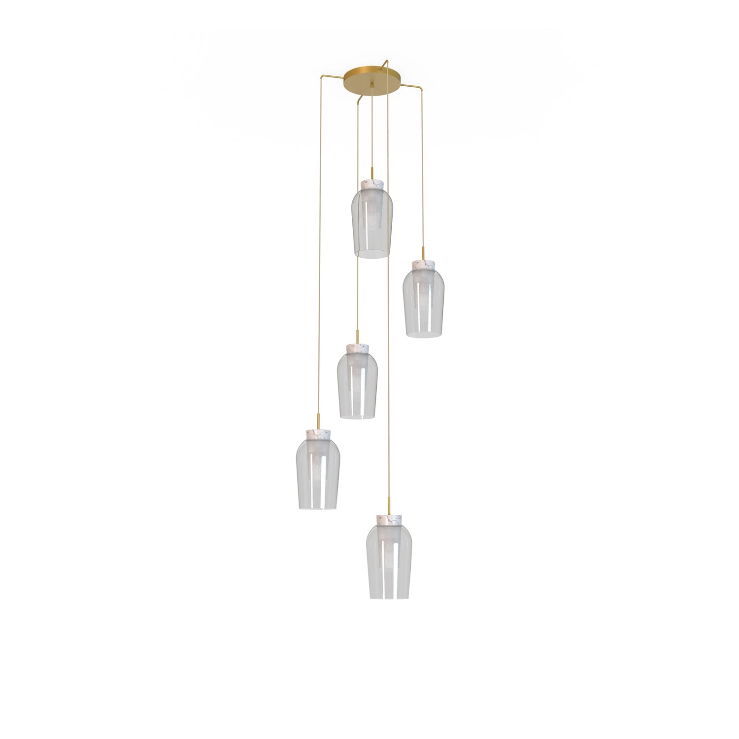 Suspension cascade NORA or 5 lumières Mantra 8395