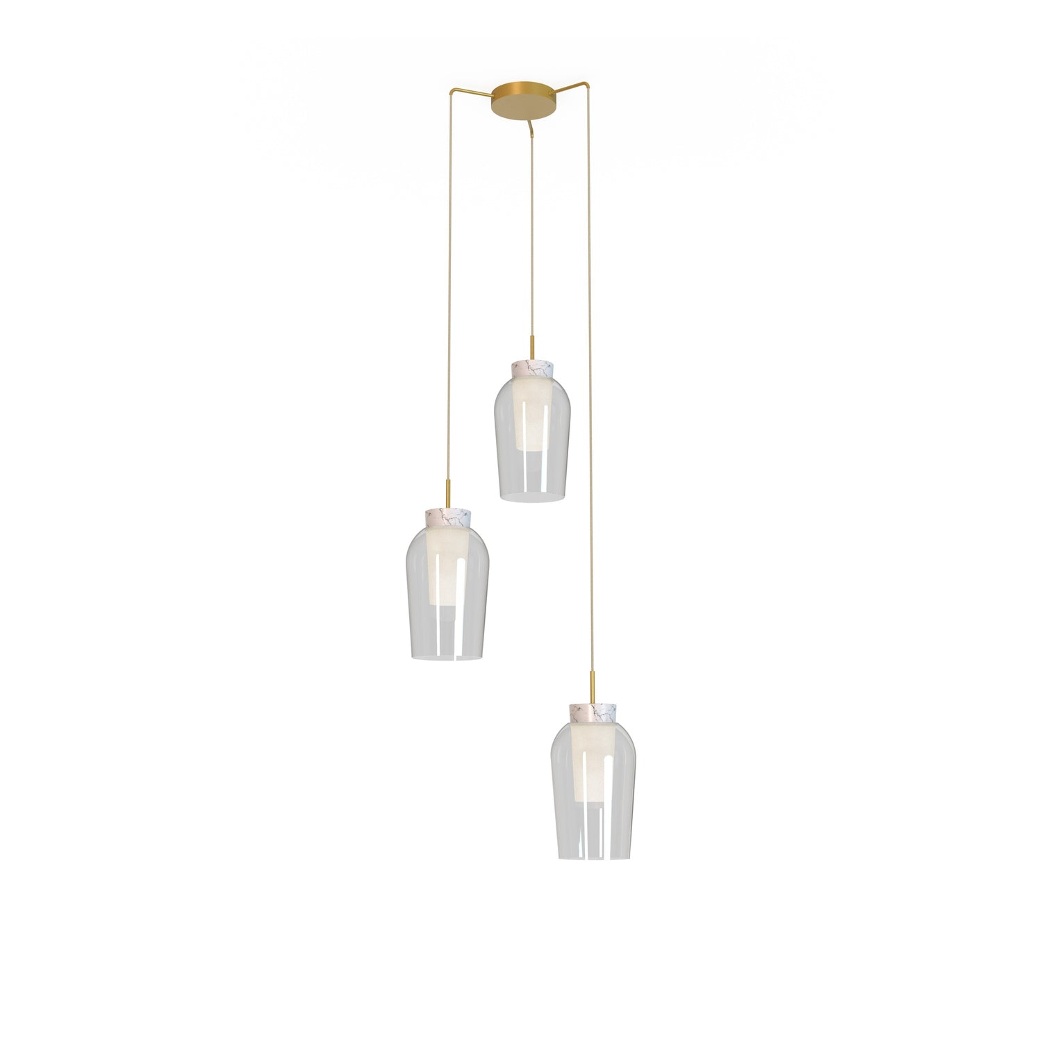 Suspension Cascade NORA or 3 lumières Mantra 8396