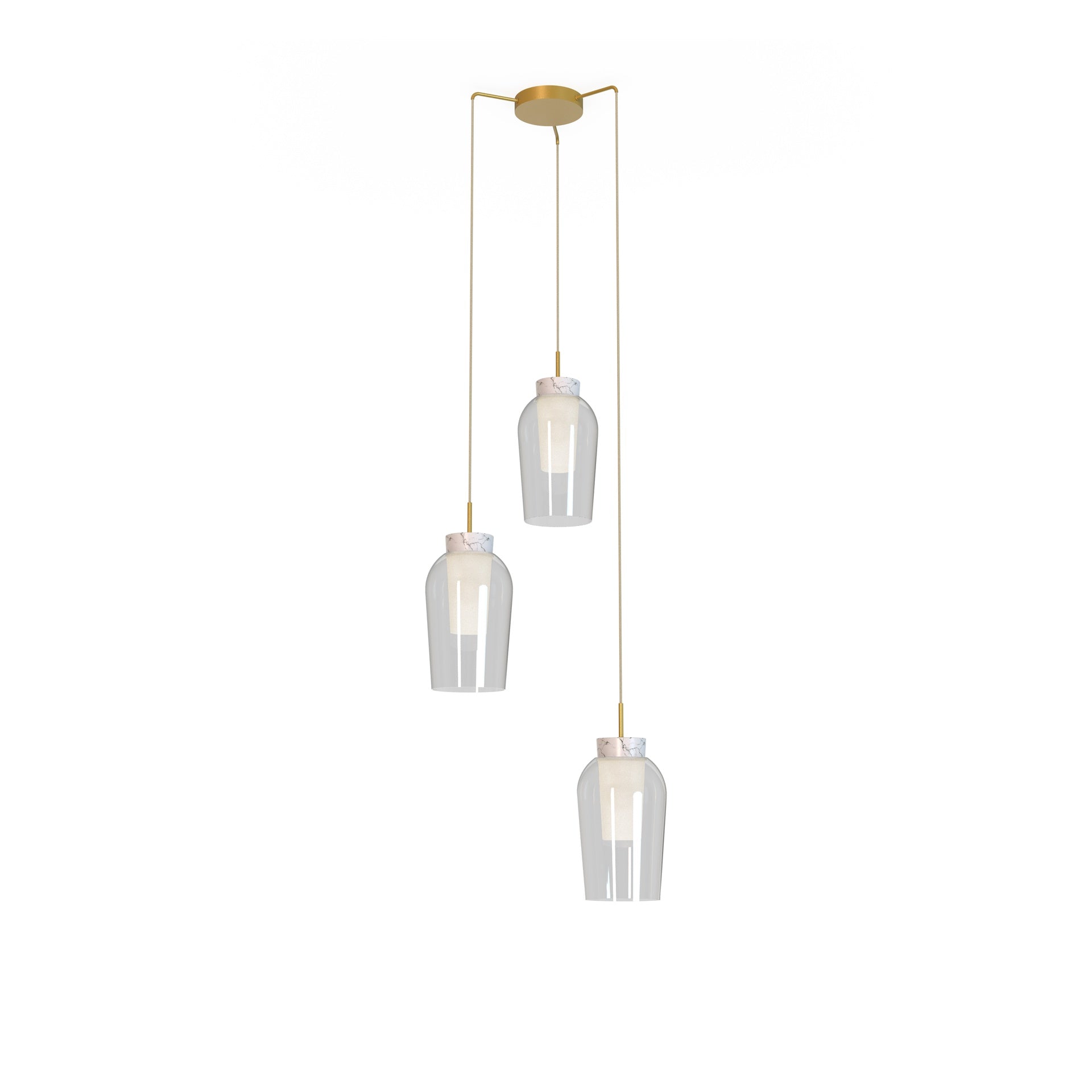 Suspension Cascade NORA or 3 lumières Mantra 8396