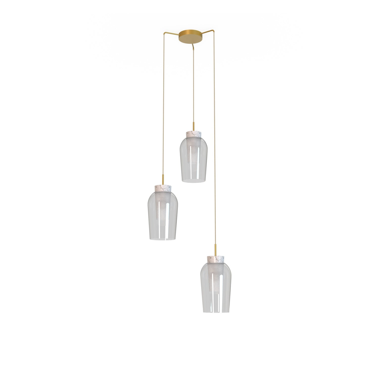 Suspension Cascade NORA or 3 lumières Mantra 8396