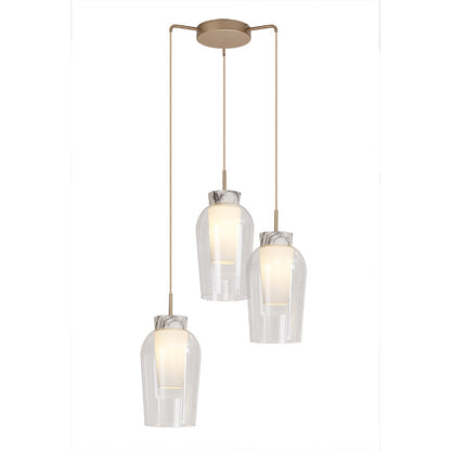 Suspension Cascade NORA or 3 lumières Mantra 8396
