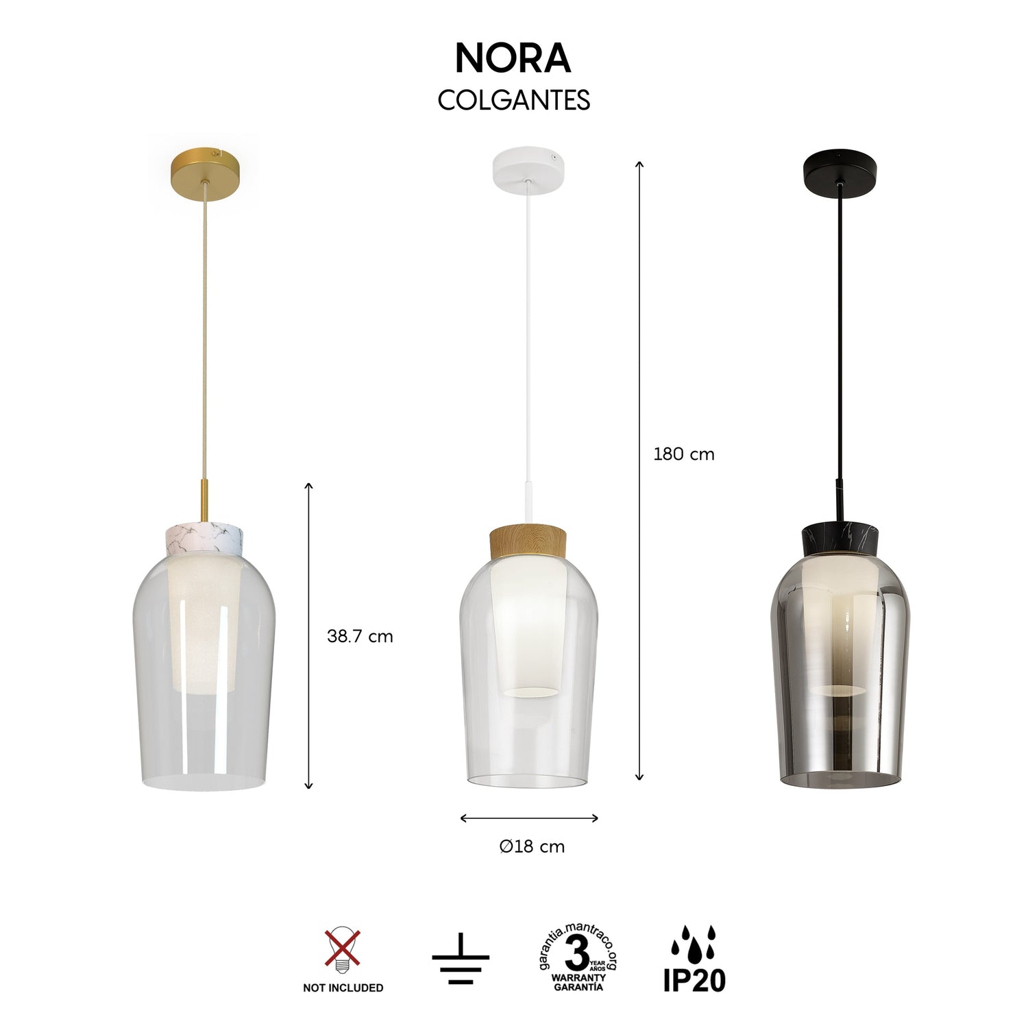 Suspension NORA or 1 lumière Mantra 8398