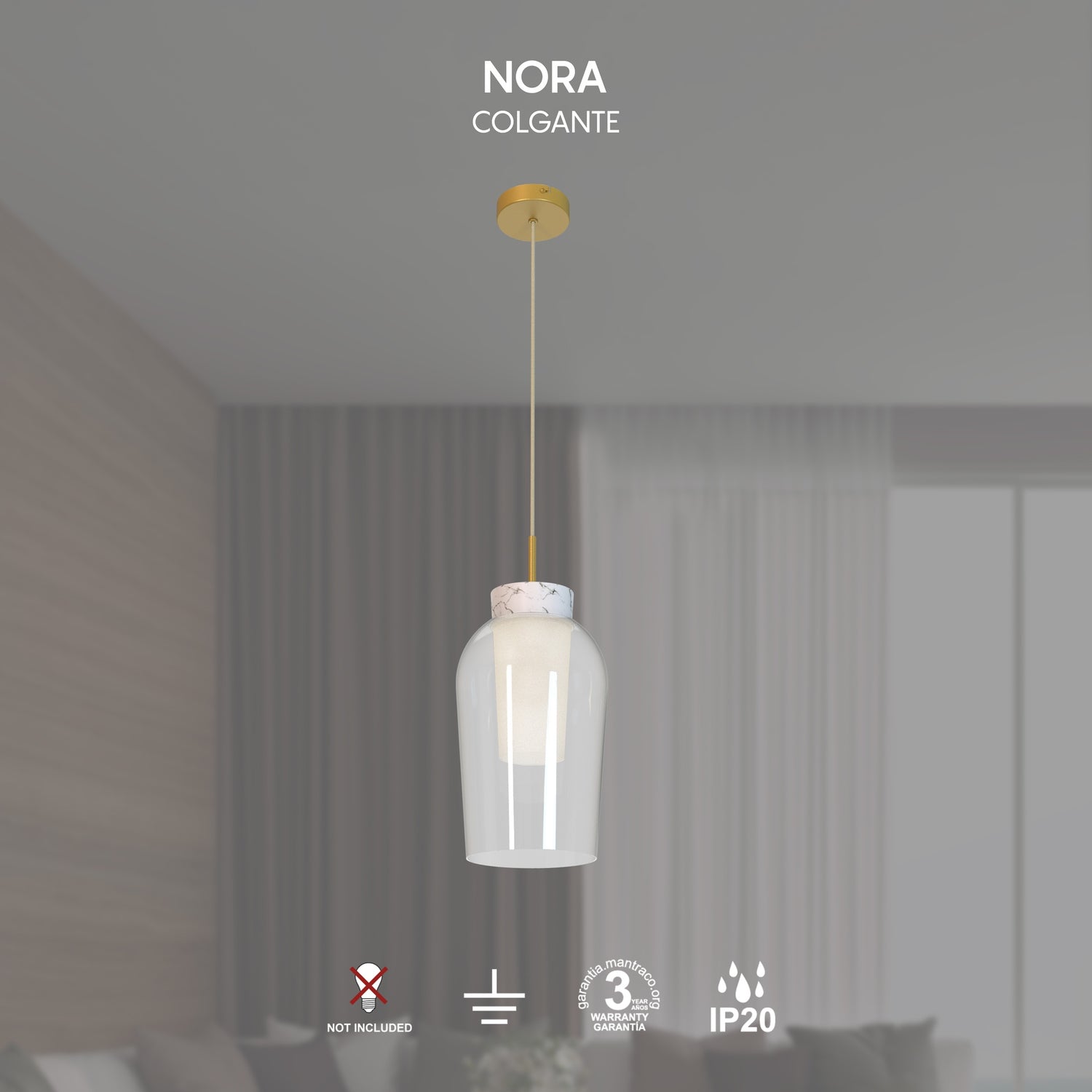 Suspension NORA or 1 lumière Mantra 8398