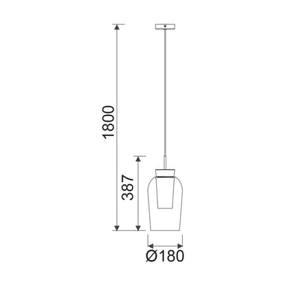Suspension NORA or 1 lumière Mantra 8398