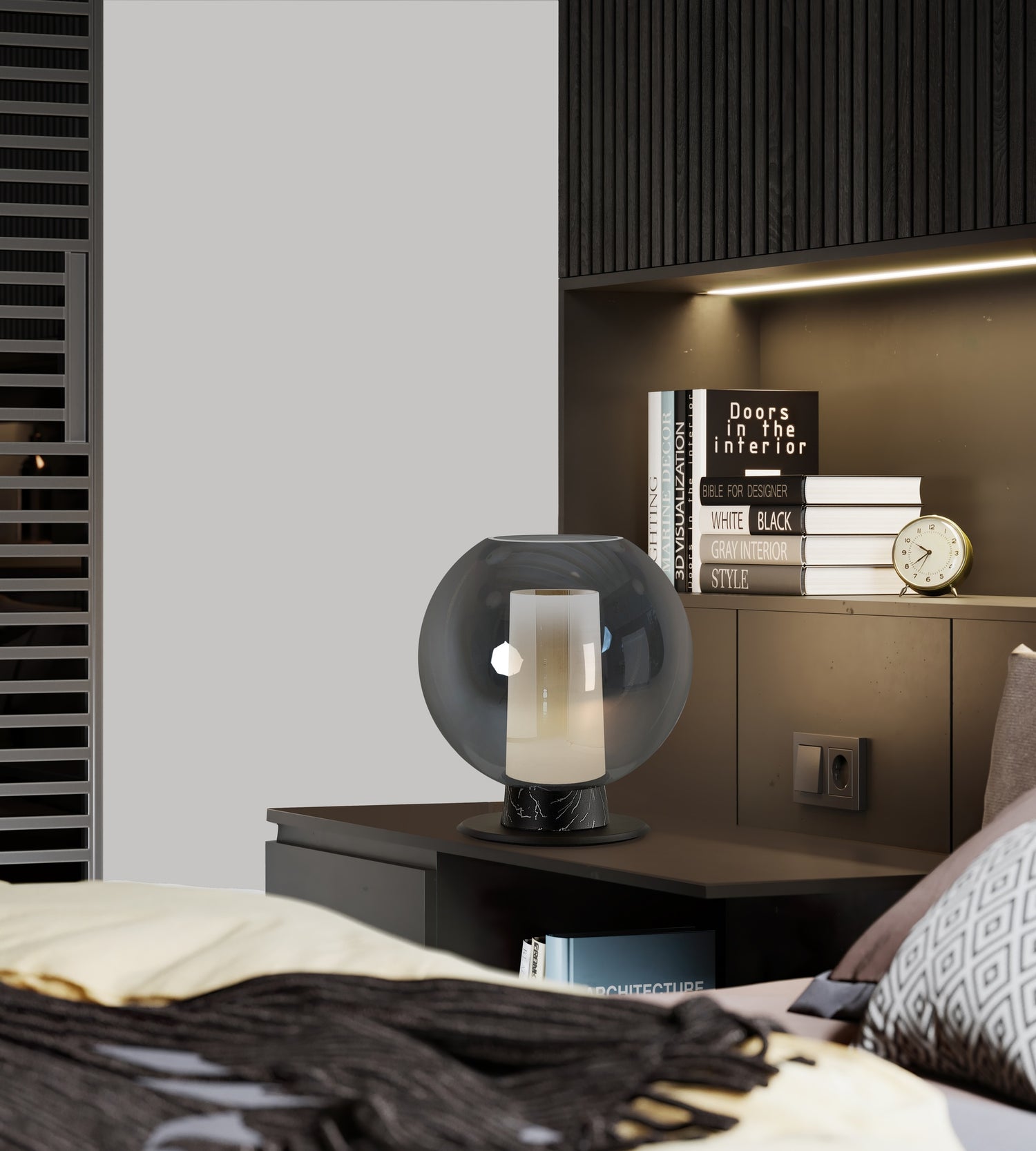 Lampe NORA noir H26 Mantra 8403