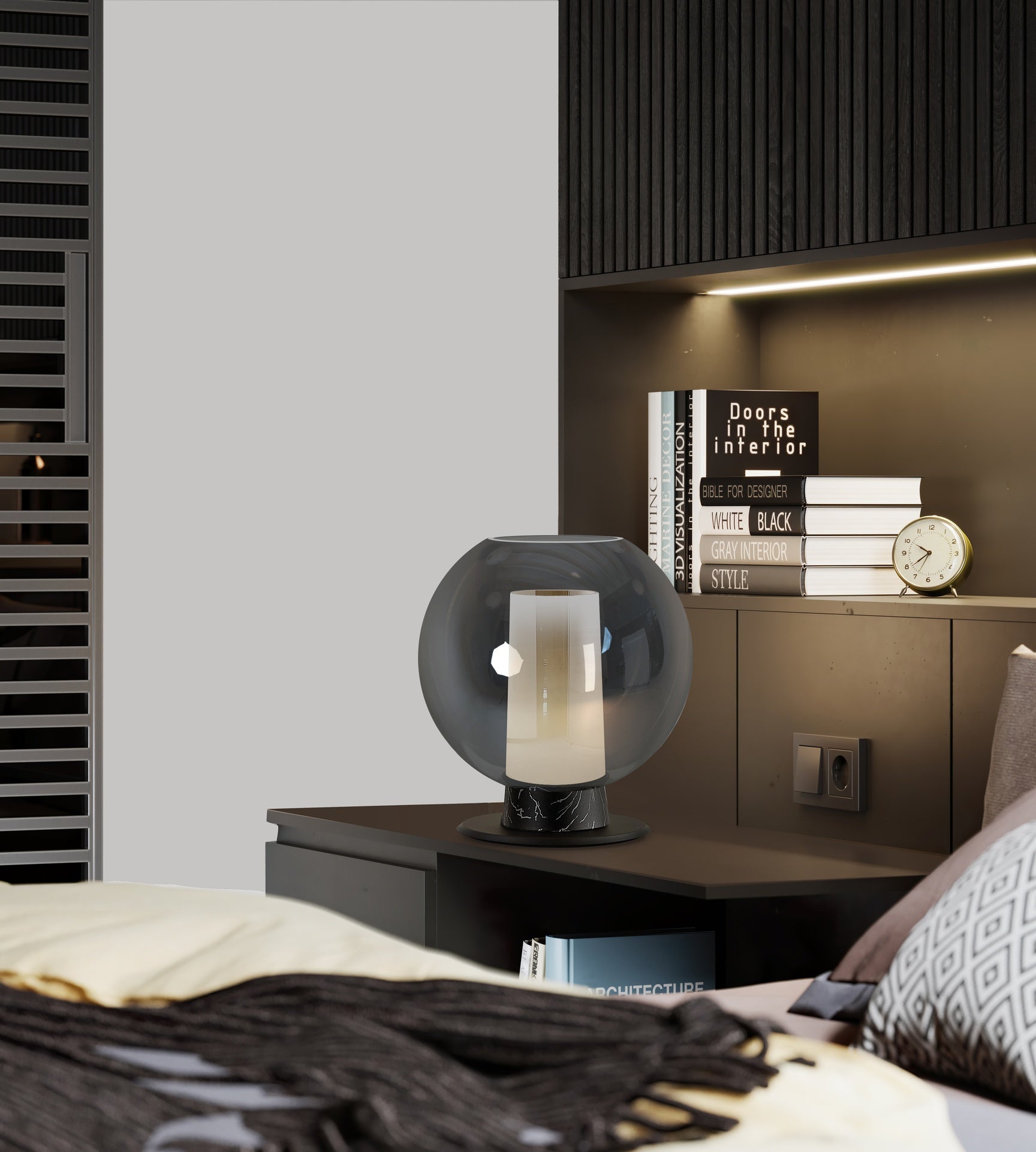 Lampe NORA noir H26 Mantra 8403