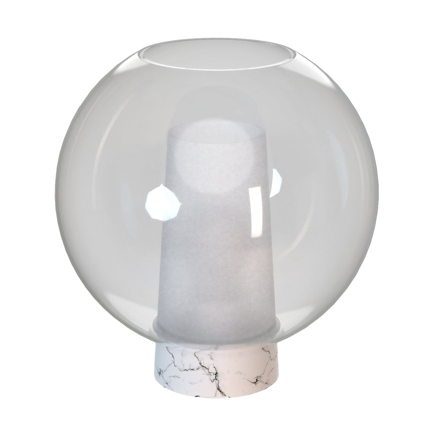 Lampe NORA marbre blanc H26 Mantra 8404
