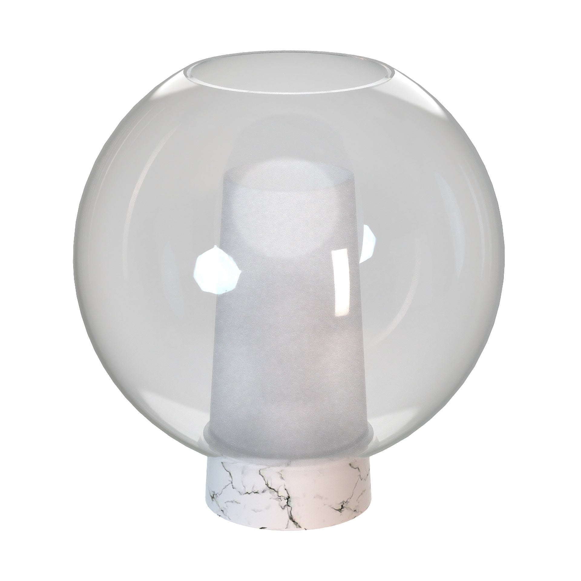 Lampe NORA marbre blanc H26 Mantra 8404