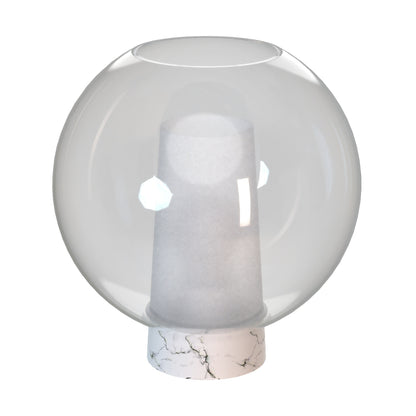 Lampe NORA marbre blanc H26 Mantra 8404