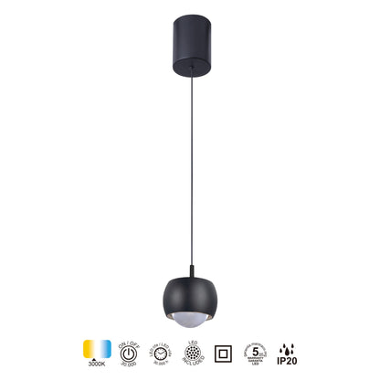 Suspension ROLLER monte et baisse noire mat, D 9.6 Mantra 8406